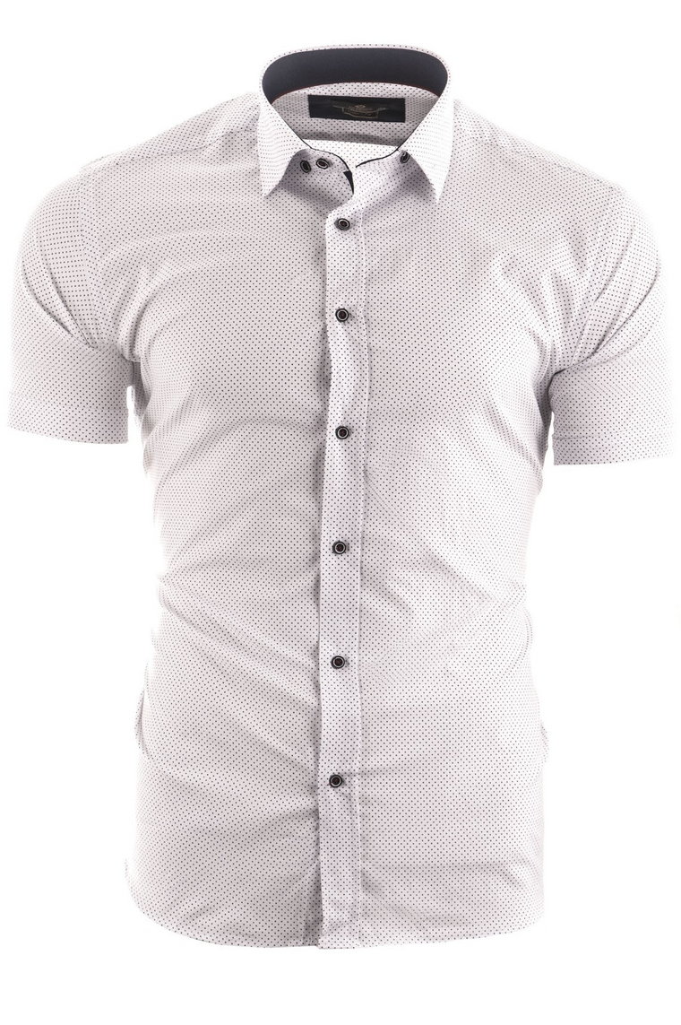 Koszula męska z krótkim rękawem RS054 - biała