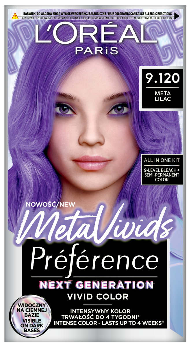 Preference Metavivids Farba do włosów 9.120 Lilac