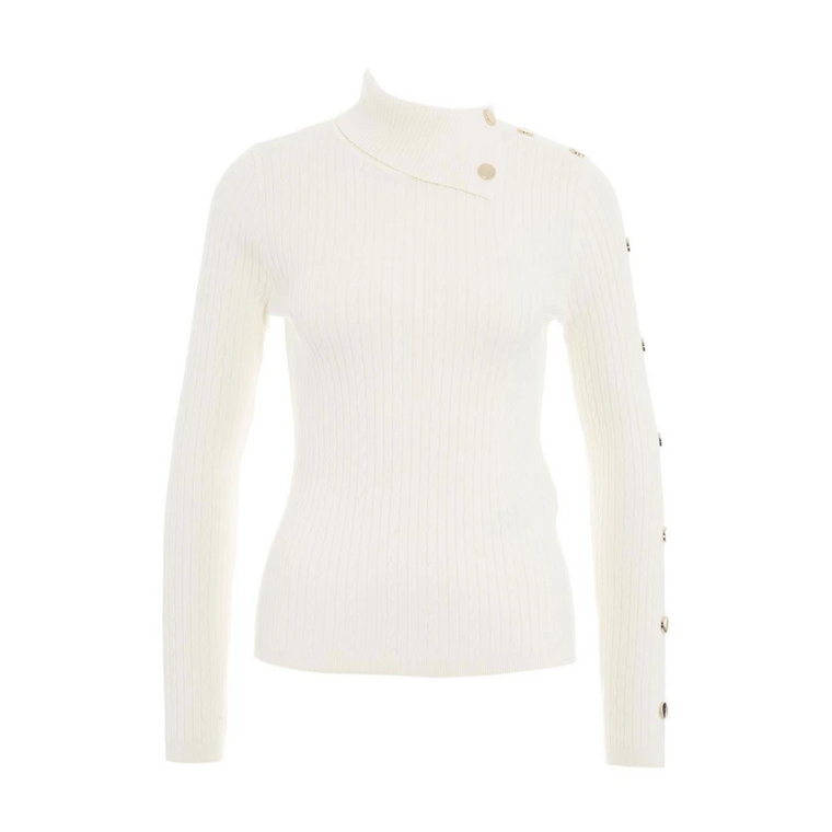 Biała Sweter z Guzikami Liu Jo