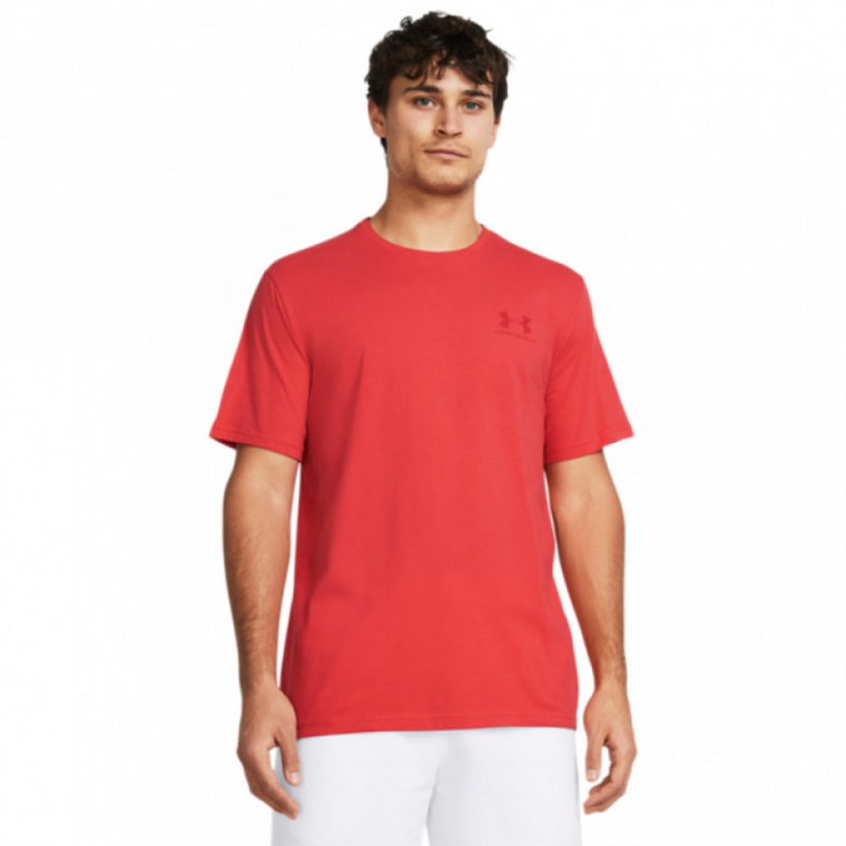 Męski t-shirt z nadrukiem Under Armour UA M Sportstyle LC SS - czerwony