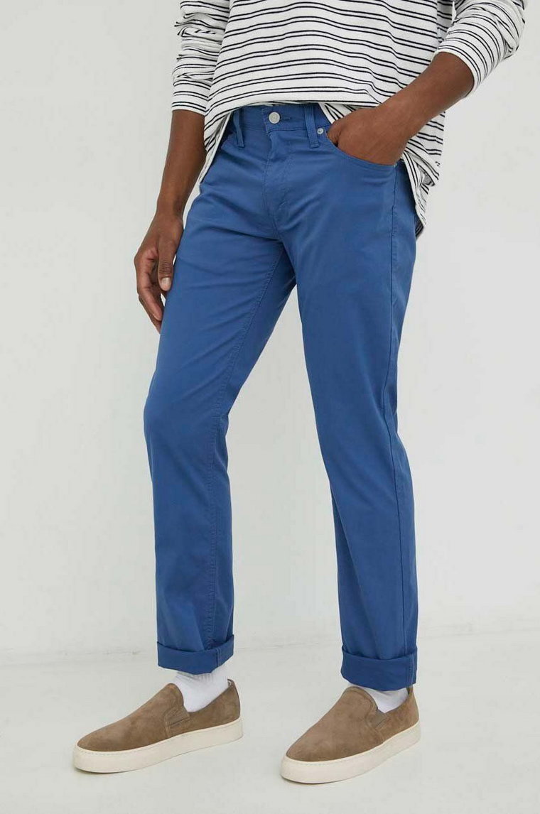 Levi's spodnie męskie kolor niebieski dopasowane