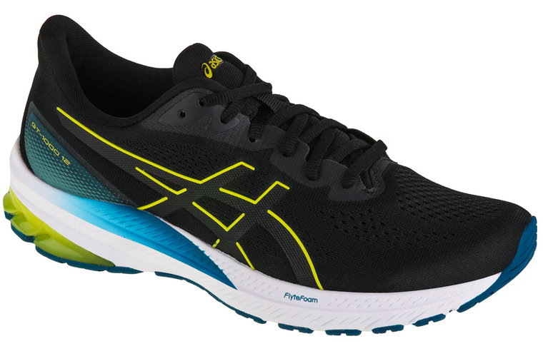 ASICS GT-1000 12 1011B631-005, Męskie, Czarne, buty do biegania, tkanina, rozmiar: 41,5