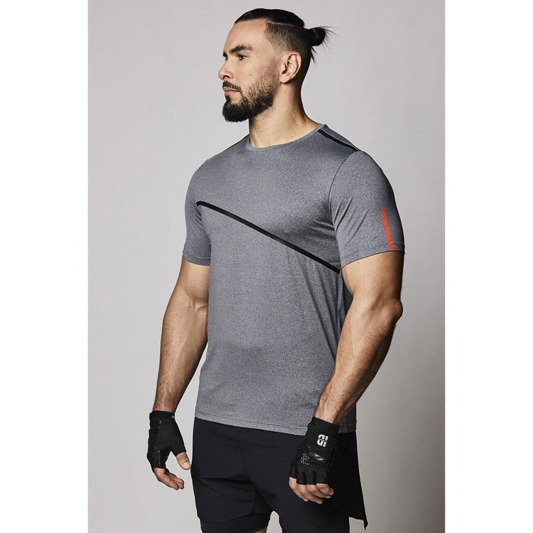 Koszulka męska sportowa szara z krótkim rękawem STRONG