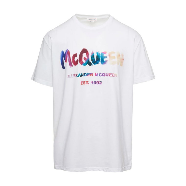 Męska Oversize T-shirt z nadrukiem graffiti Alexander McQueen