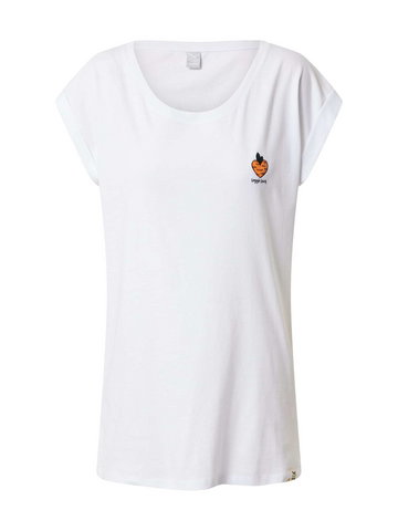 Iriedaily Koszulka 'Veggie'  pomarańczowy / biały