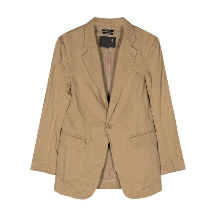 Khaki Oversized Ragged Blazer R13