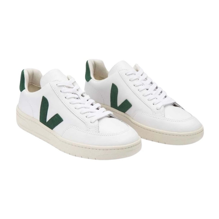 Sneakersy V-12 z skóry - Biały Cyprus Xd0202336 Veja