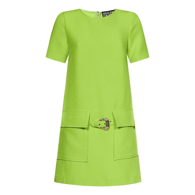 Women Clothing Dress Green Ss23 Versace Jeans Couture