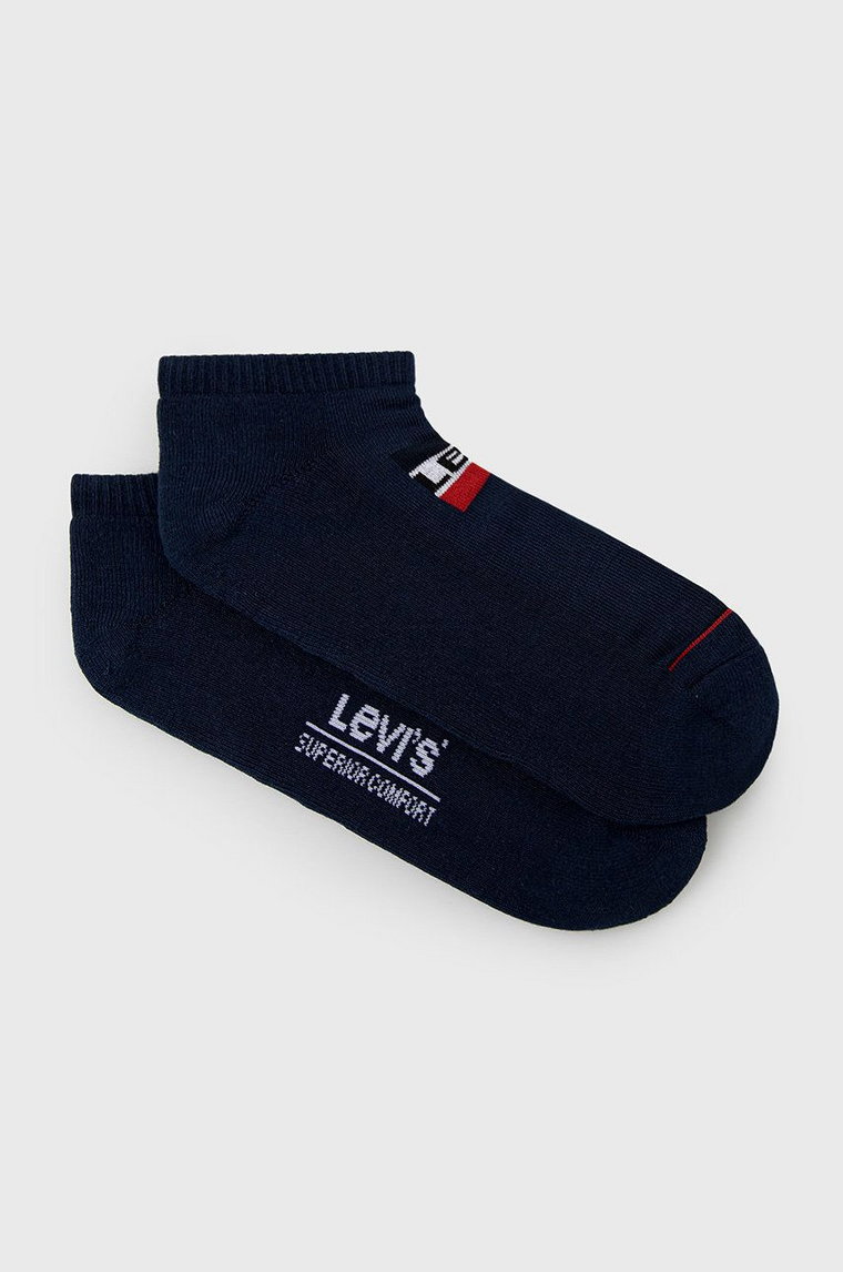 Levi's skarpetki (2-pack) męskie kolor granatowy