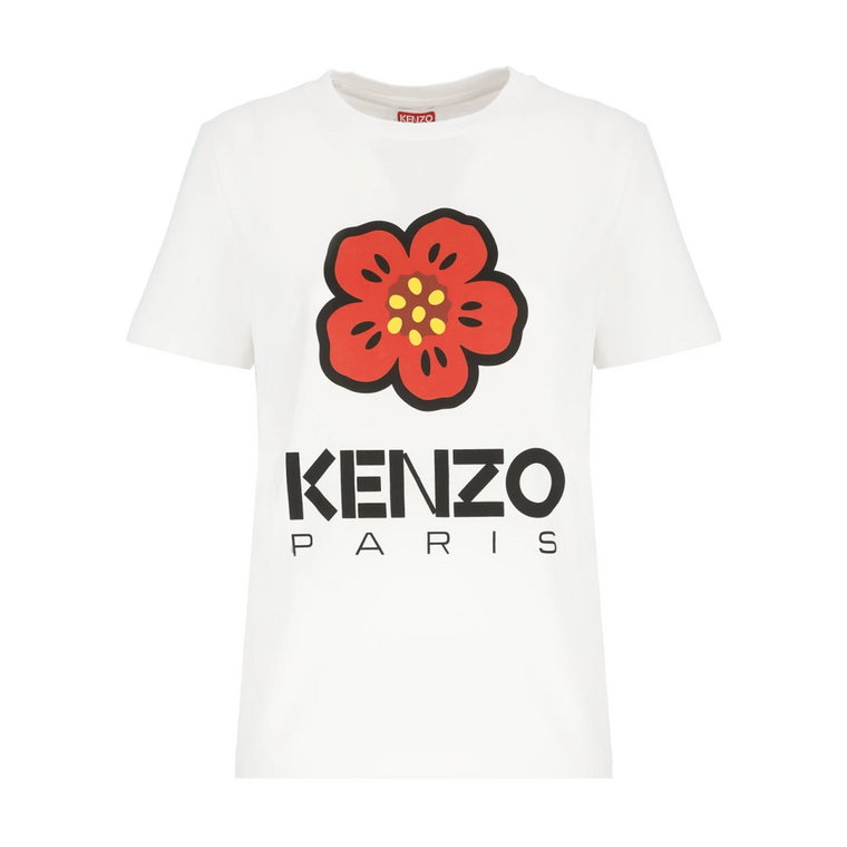 Biała Boke Flower Loose-Fit T-shirt Kenzo