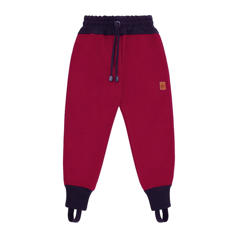 Spodnie softshell czerwone 104