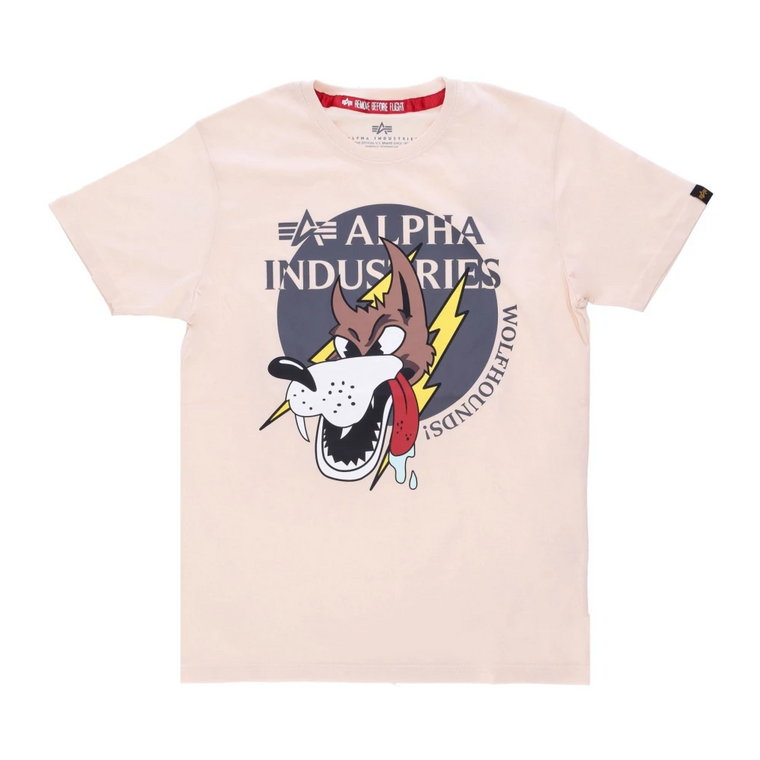 Koszulka Męska Wolfhounds Tee Jet Stream White Alpha Industries