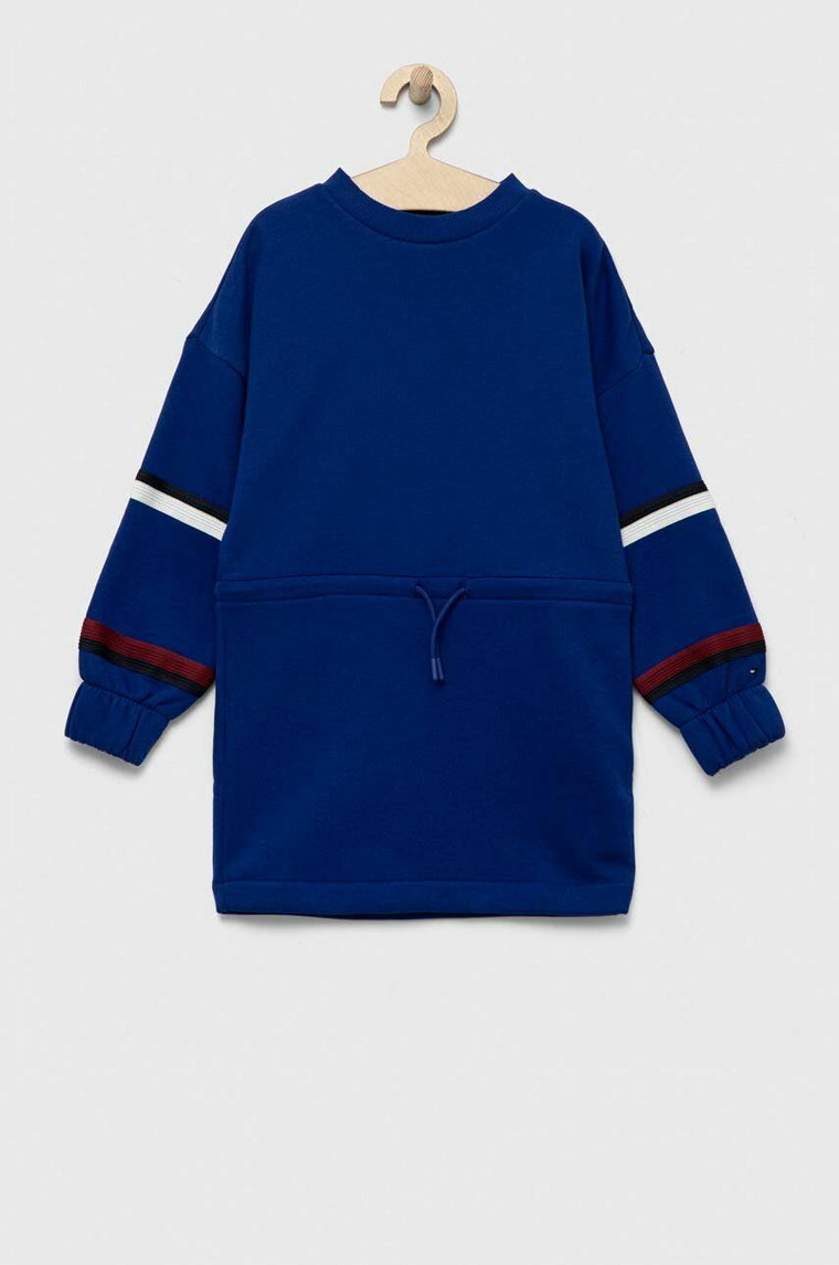 Tommy Hilfiger sukienka dziecięca kolor granatowy mini oversize