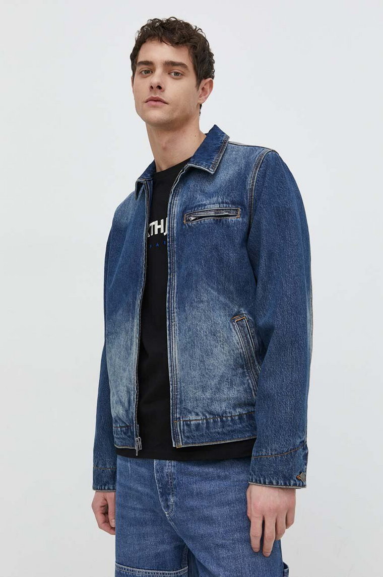 Guess Originals kurtka jeansowa męska kolor granatowy przejściowa