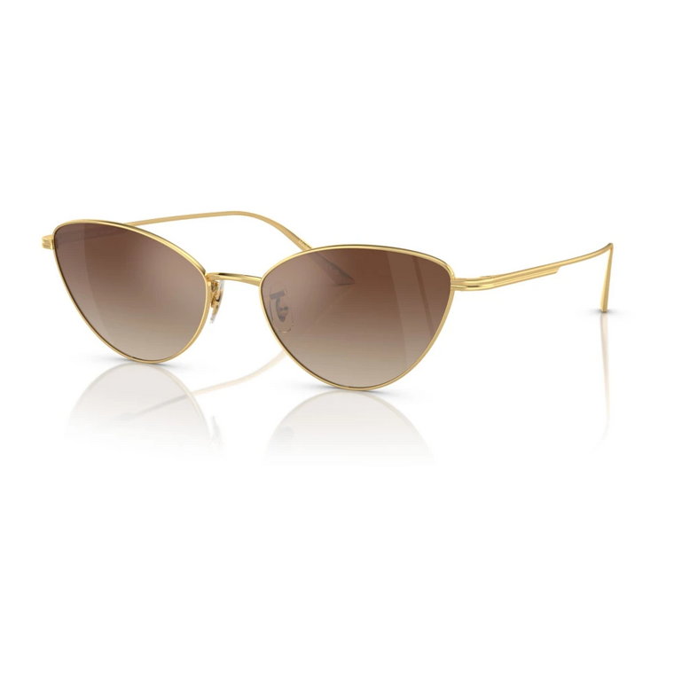 Gold/Dark Brown Shaded Sunglasses Oliver Peoples