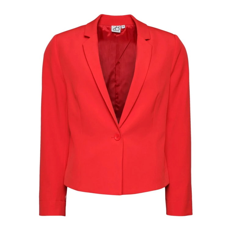 Elegancki i stylowy Olyvia Blazer w Ognistej Czerwieni 2-Biz