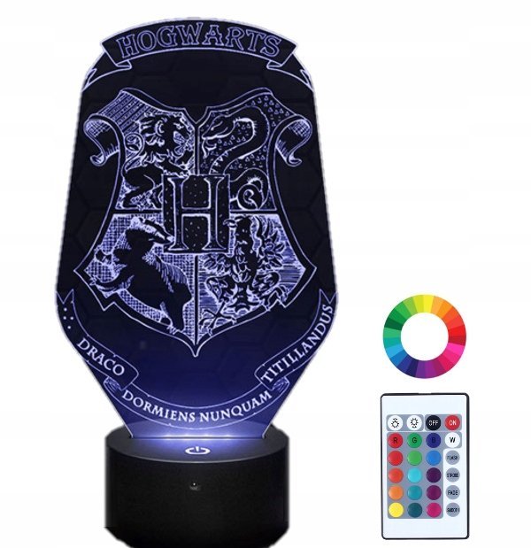 Lampka Nocna 3D Led Harry Potter Szkoła Hogwart