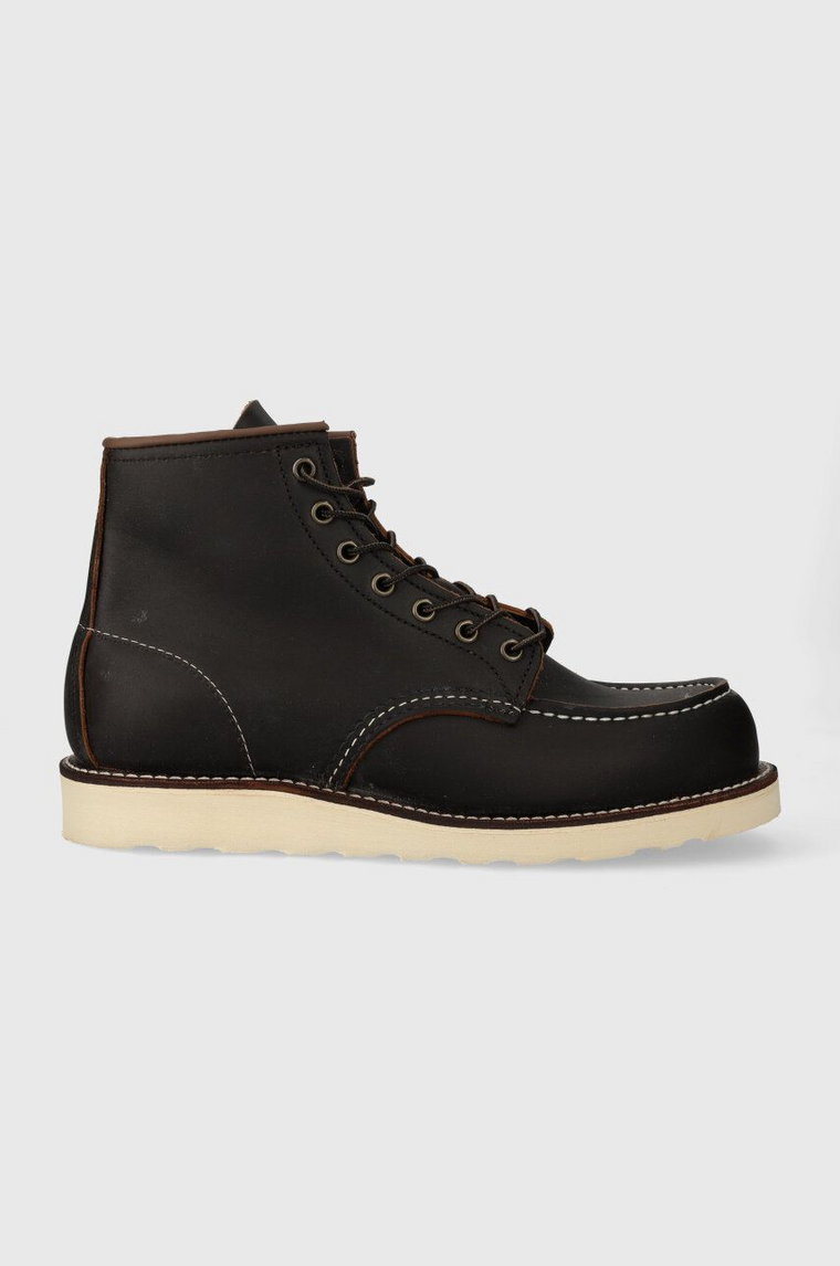 Red Wing buty skórzane Moc Toe męskie kolor czarny 8849