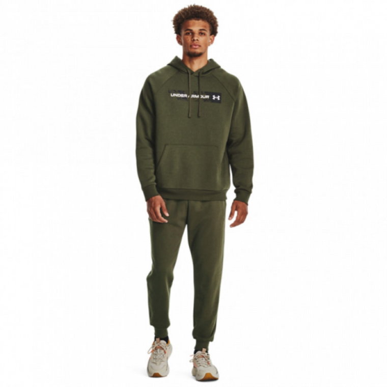 Męskie spodnie dresowe Under Armour UA Rival Fleece Joggers - khaki