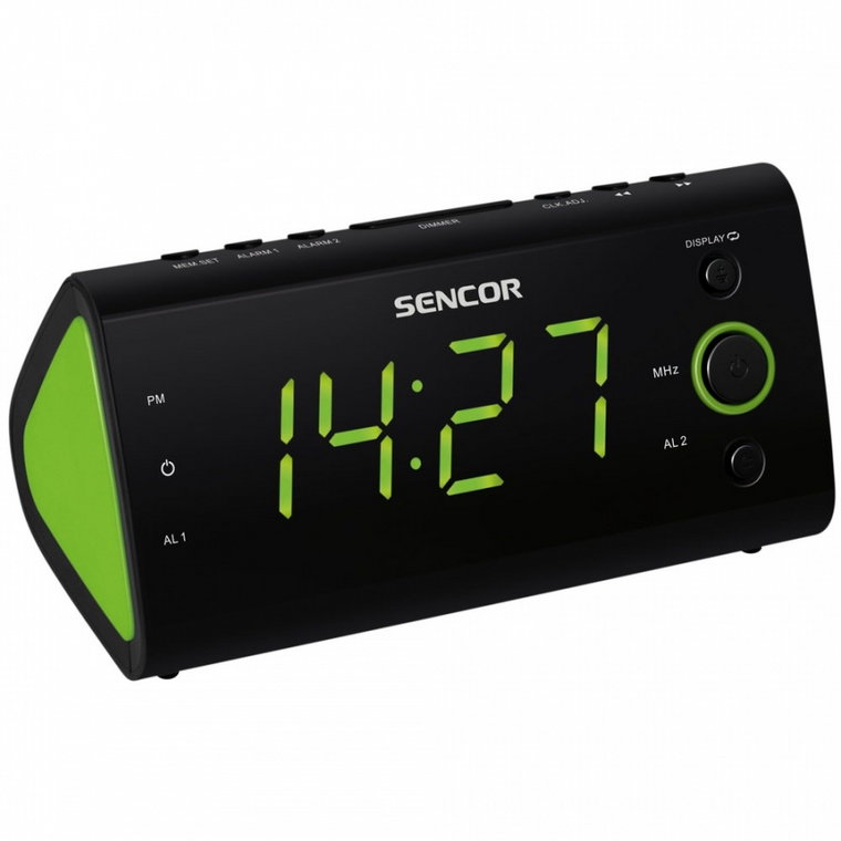 Cyfrowe wyświetlanie czasu i nastawionej częstotliwości Sencor SRC 170 GN kod: SRC 170 GN