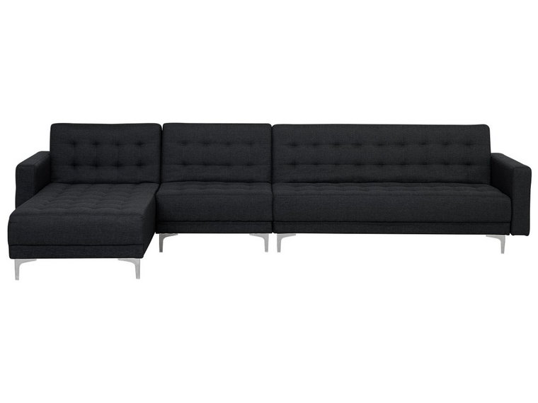 Sofa rozkładana BELIANI Aberdeen, modułowa prawostronna, grafitowa, 83x347x168 cm