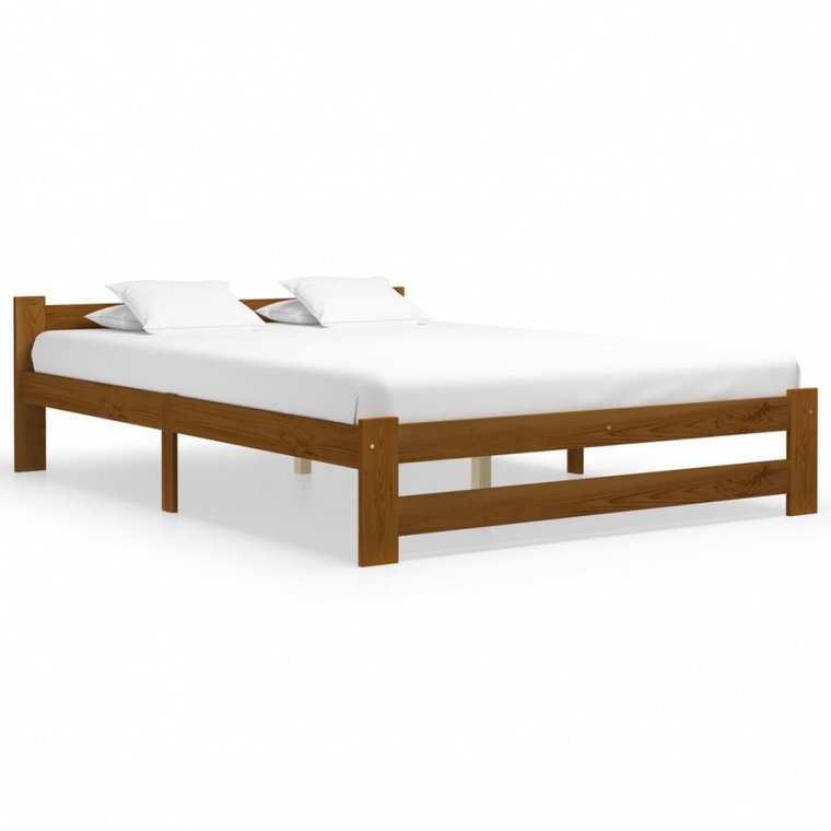 Rama łóżka, miodowy brąz, lite drewno sosnowe, 180 x 200 cm kod: V-322010