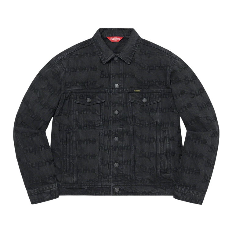 Limitowana edycja Denim Trucker Jacket Czarny Supreme