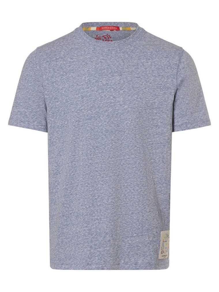 Scotch & Soda T-shirt męski Mężczyźni niebieski marmurkowy, M