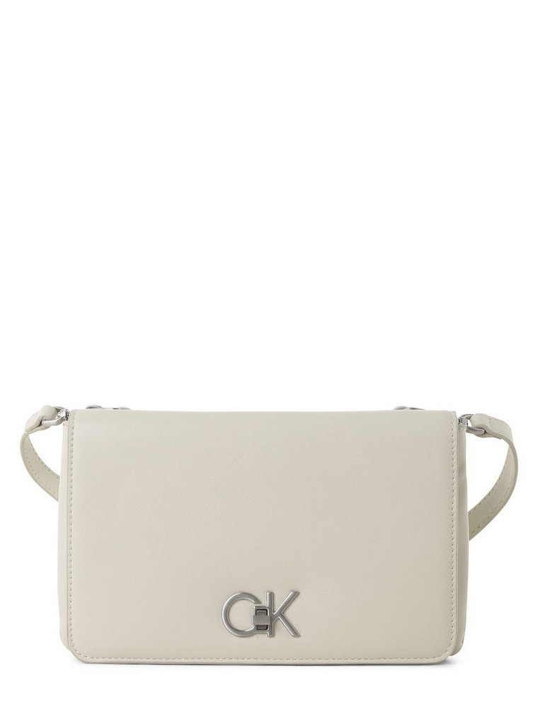 Calvin Klein - Damska torebka na ramię, beżowy|biały