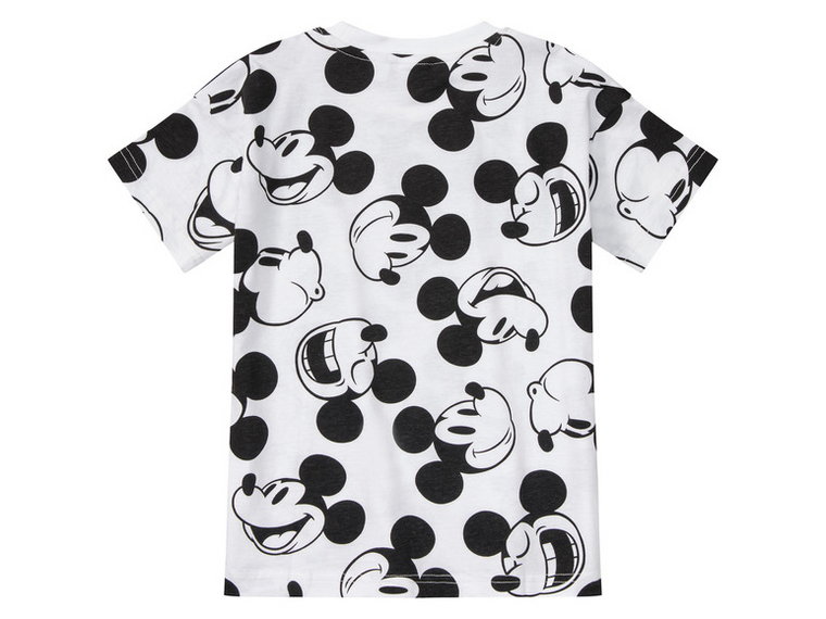 T-shirty dziecięce	bawełniane z postaciami z bajek, 2 sztuki (134/140, Wzór Myszka Miki, biały)