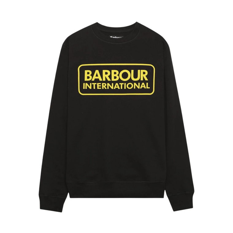 Logo Sweatshirt Black-L, Ciepło i styl dla mężczyzn Barbour