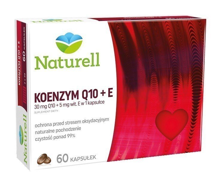 Naturell Koenzym Q10 + Witamina E, Kapsułki