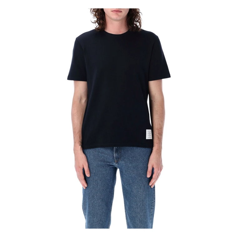 Granatowy Relaksujący T-shirt Thom Browne