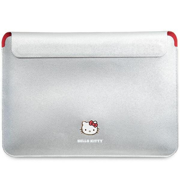 Hello Kitty Sleeve HKCS14PGHDLMS 14" srebrny/silver PU Metal Logo