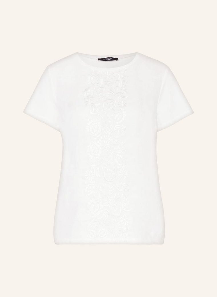 Weekend Maxmara T-Shirt Magno Z Mieszanki Materiałów weiss