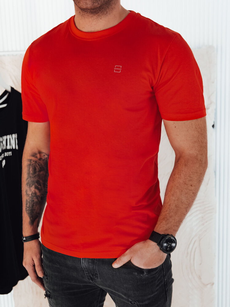 Koszulka męska z nadrukiem pomarańczowa Dstreet RX5470