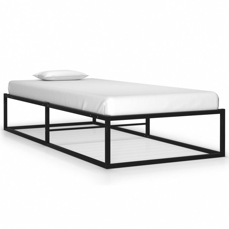 Rama łóżka, czarna, metalowa, 90 x 200 cm kod: V-324785