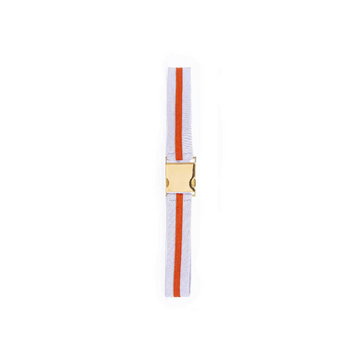 Stella Jean, Two -color fabric belt with golden loop Biały, female,