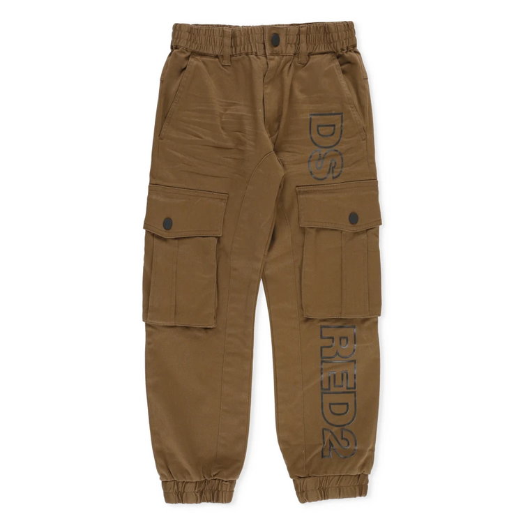 Brązowe Spodnie Cargo Stretch Dsquared2