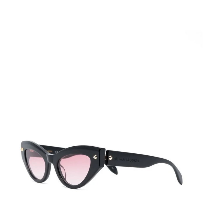 Czarne Okulary w Kształcie Kocich Oczu Alexander McQueen