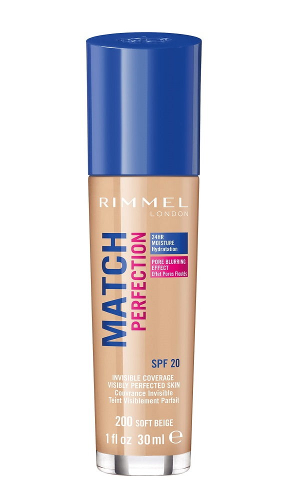 Rimmel Match Perfection Podkład do twarzy, 200 Soft Beige 30 ml