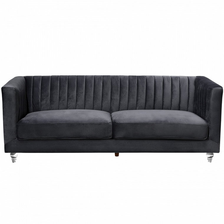 Sofa trzyosobowa welur czarna ARVIKA kod: 4260624117362