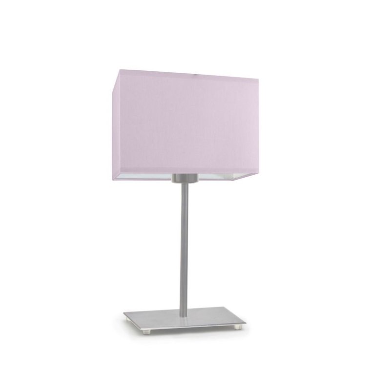 Lampka nocna LYSNE Amalfi, 60 W, E27, jasnofioletowa/stalowa, 40x20 cm