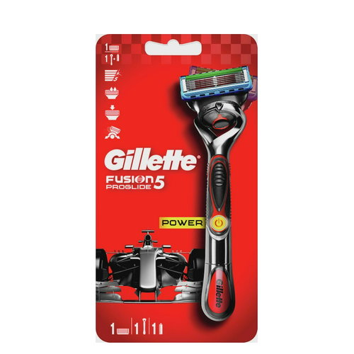 Maszynka do golenia dla mężczyzn Gillette Fusion5 ProGlide Power z 1 wymiennym wkładem (7702018390786). Golarka ręczna