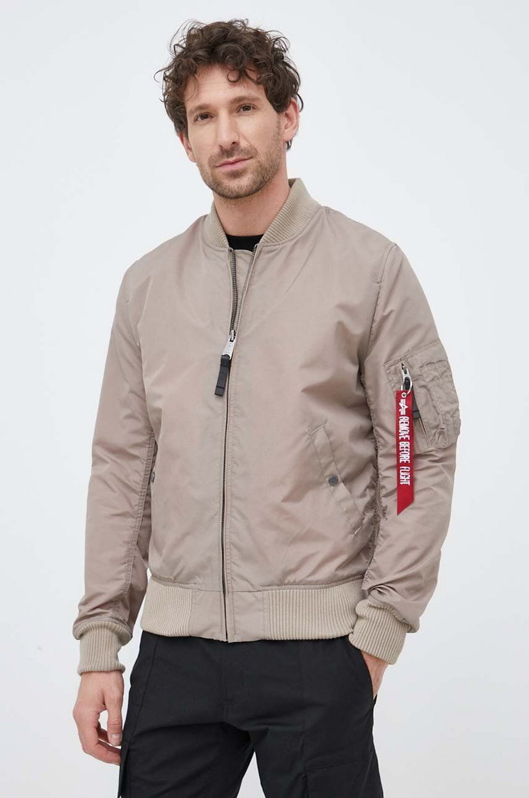 Alpha Industries kurtka bomber MA-1 TT męski kolor beżowy przejściowa