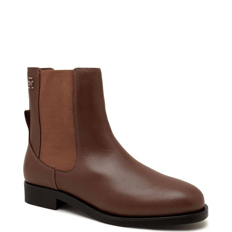 Tommy Hilfiger Skórzane sztyblety ELEVATED ESSENT THERMO BOOTIE