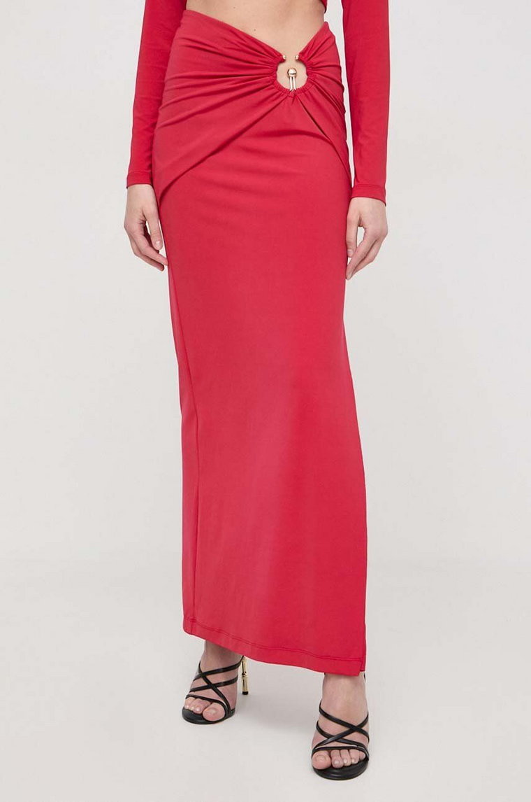 Bardot spódnica kolor czerwony maxi ołówkowa
