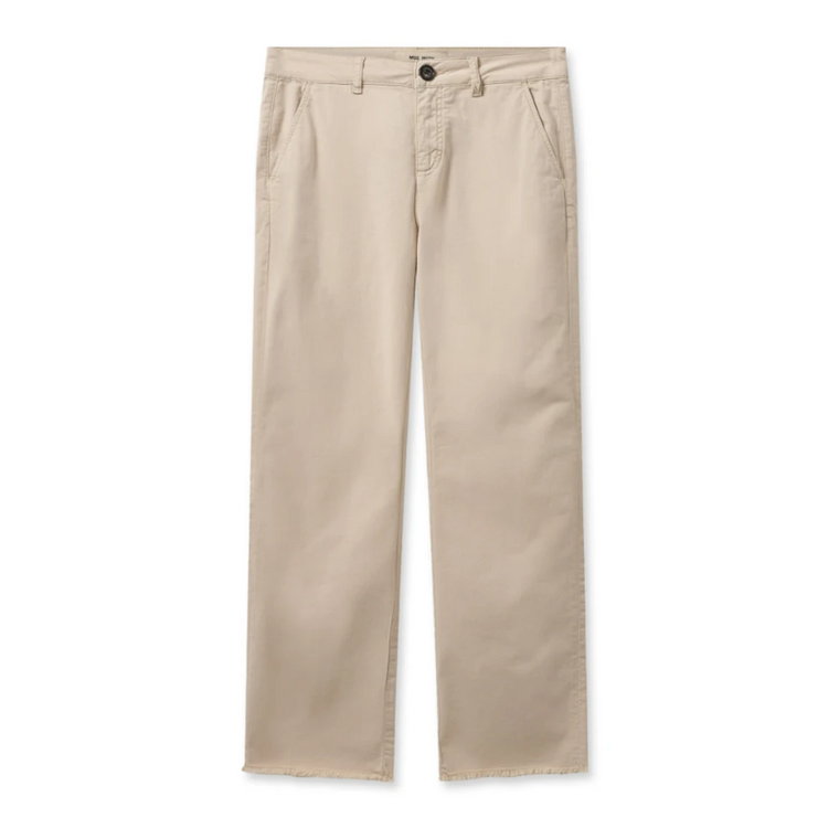 Eleganckie Spodnie Chino Cement MOS Mosh