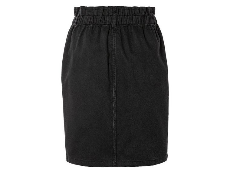esmara Spódnica mini paperbag damska, z bawełny (34, Czarny)