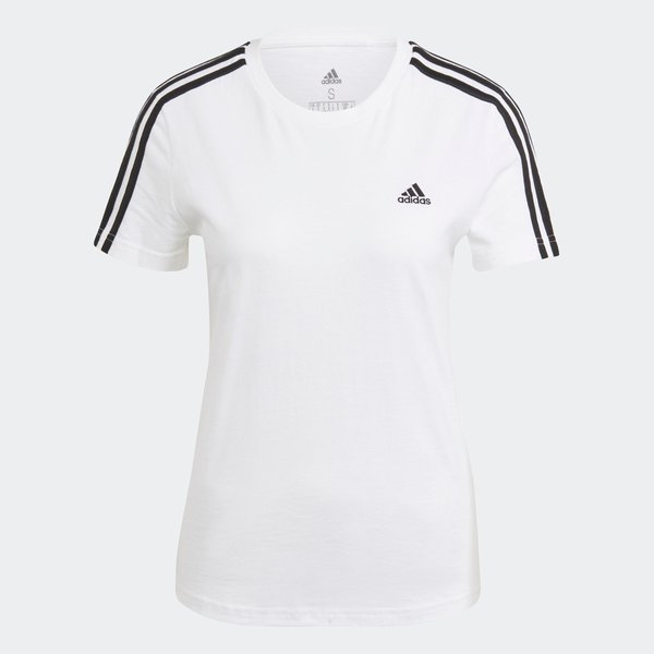 Koszulka damska Loungewear Essentials Slim 3-Stripes Tee Adidas